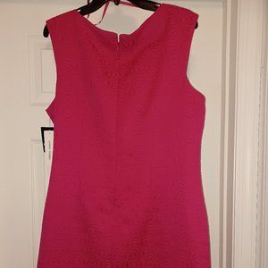 Jeweled Sleeveless Hot Pink Dress